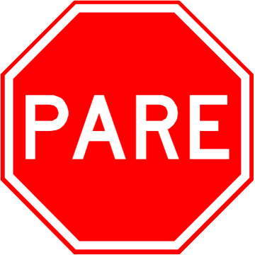 Placa R-1: Parada obrigatória