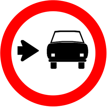 Placa R-23: Conserve-se à direita