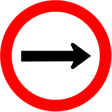 Placa R-24a: Sentido de circulação da via/pista