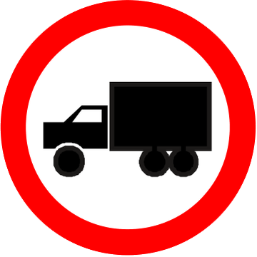 Placa R-39: Circulação exclusiva de caminhão