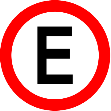 Placa R-6b: Estacionamento regulamentado