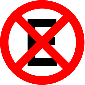 Placa R-6c: Proibido parar e estacionar